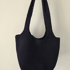 The Sak Navy Blue Knit Tote Bag